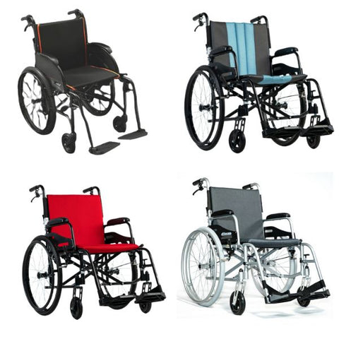 Feather Lightweight Wheelchair in four different colors & style