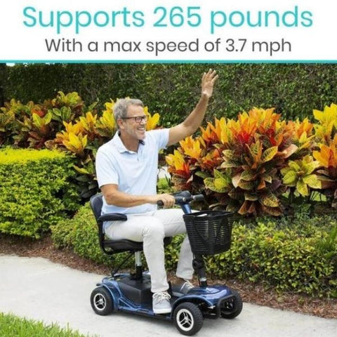 Vive Health 4-Wheel Mobility Scooter Support 265 lbs