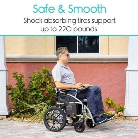 Vive Health Compact Power Wheelchair Shock Absorber Tires