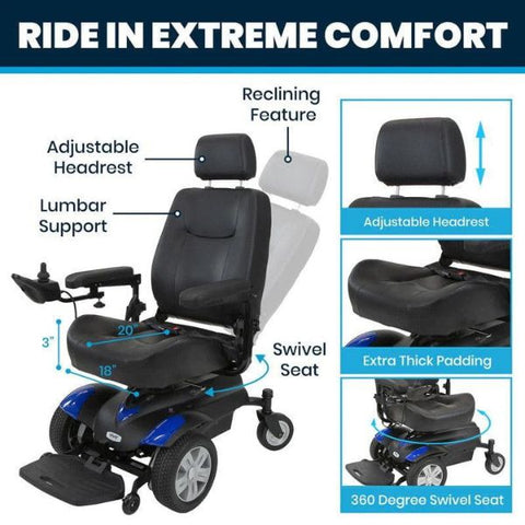 Vive Health Electric Wheelchair Model V comfort Seat