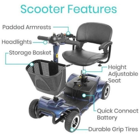 Vive Health 4-Wheel Mobility Scooter Feature View