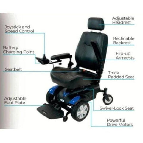 Vive Health Electric Wheelchair Model V Parts View