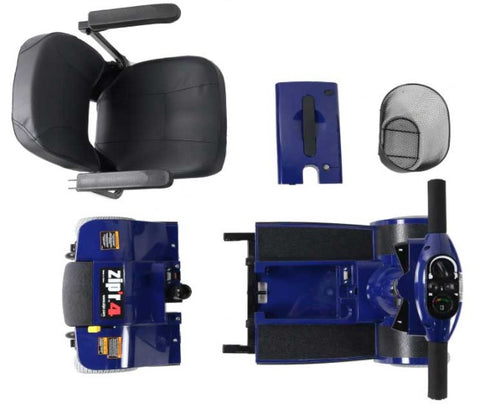 Zip'r 4 Traveler Mobility Scooter Disassembled View