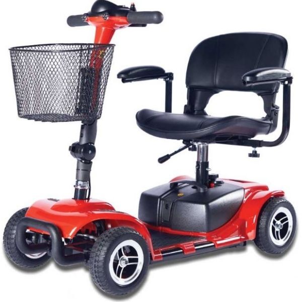 Zip'r Roo 4 Wheel Mobility Travel Scooter Red View