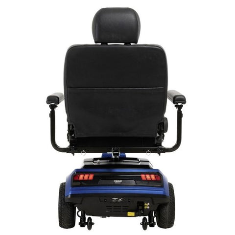 Pride Maxima Heavy Duty 3 Wheel Mobility Scooter in BLUE Rear View