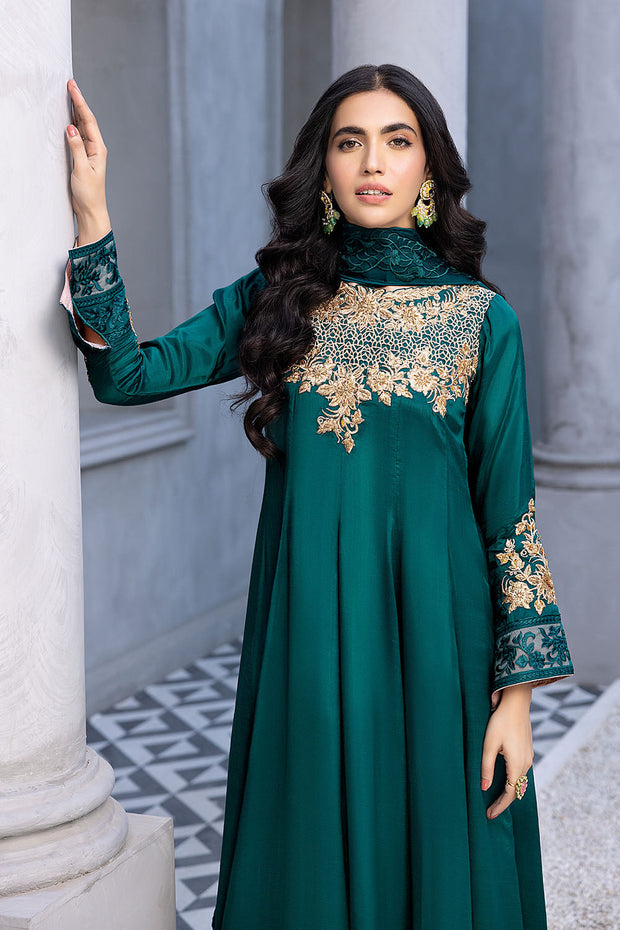 Classic Green Embellished Pakistani Salwar Kameez Dupatta – Nameera by ...