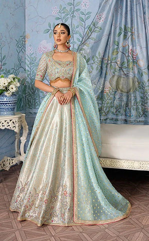 Dark Grey Stone, Sequins, Thread and Zari work Lehenga Choli for Girls –  Seasons Chennai