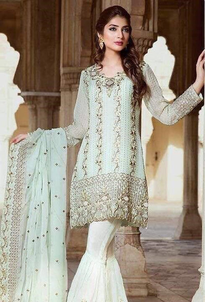 Heavy Designer Indian Wedding Dress in Long Shirt Trouser – Nameera by  Farooq