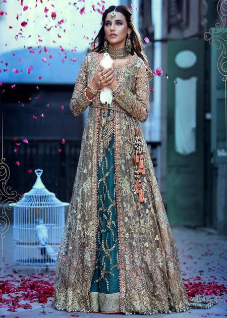 Asian Long Bridal Maxi for Bride Latest Design – Nameera by Farooq