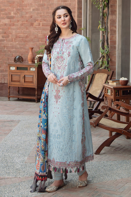 Buy Blue Pakistani Dress in Embroidered Salwar Kameez Style – Nameera ...