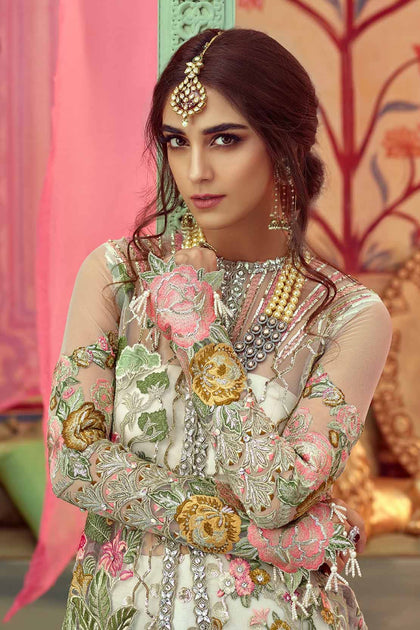 Off White Nikah Bridal Dress|Tilla,Sequance,Pearls & Crystals – Nameera ...