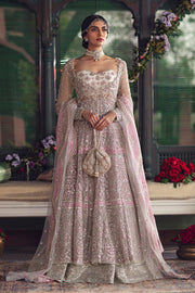 Designer Indian Bridal Wear Ivory Gold Lehenga Kalidar