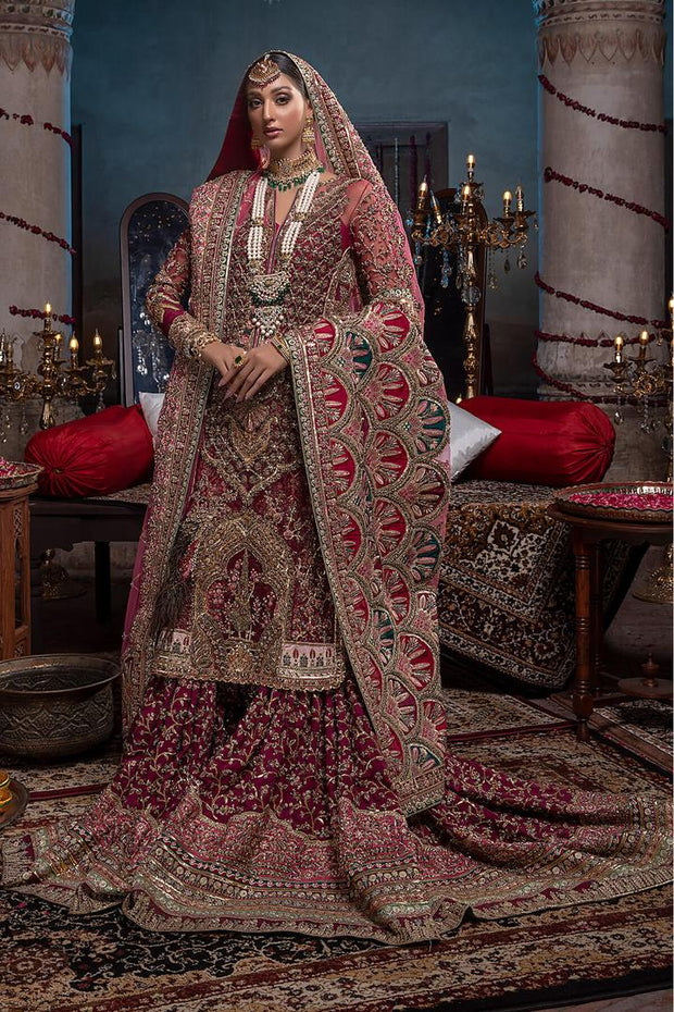 Pakistani Red Bridal Lehenga with Short Frock BS39  Pakistani bridal  dresses Pakistani bridal wear Short frock