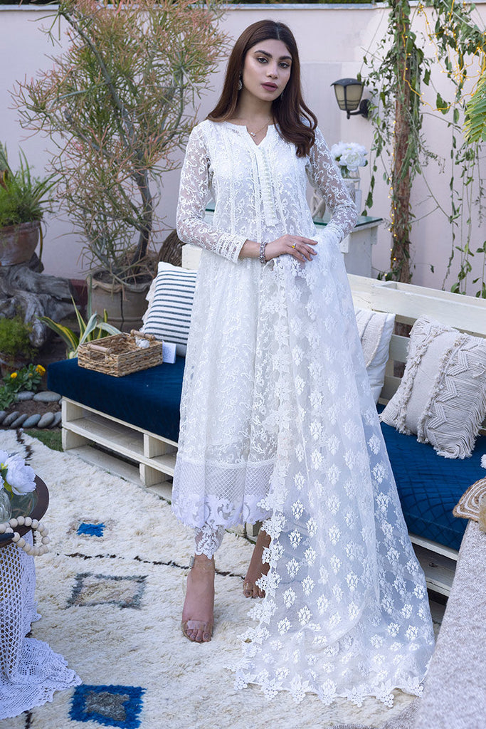 The stunning embroidered lawn jacket with white printed long frock is all  this summer is about. A perfect outfit for a casual shopping… | Instagram