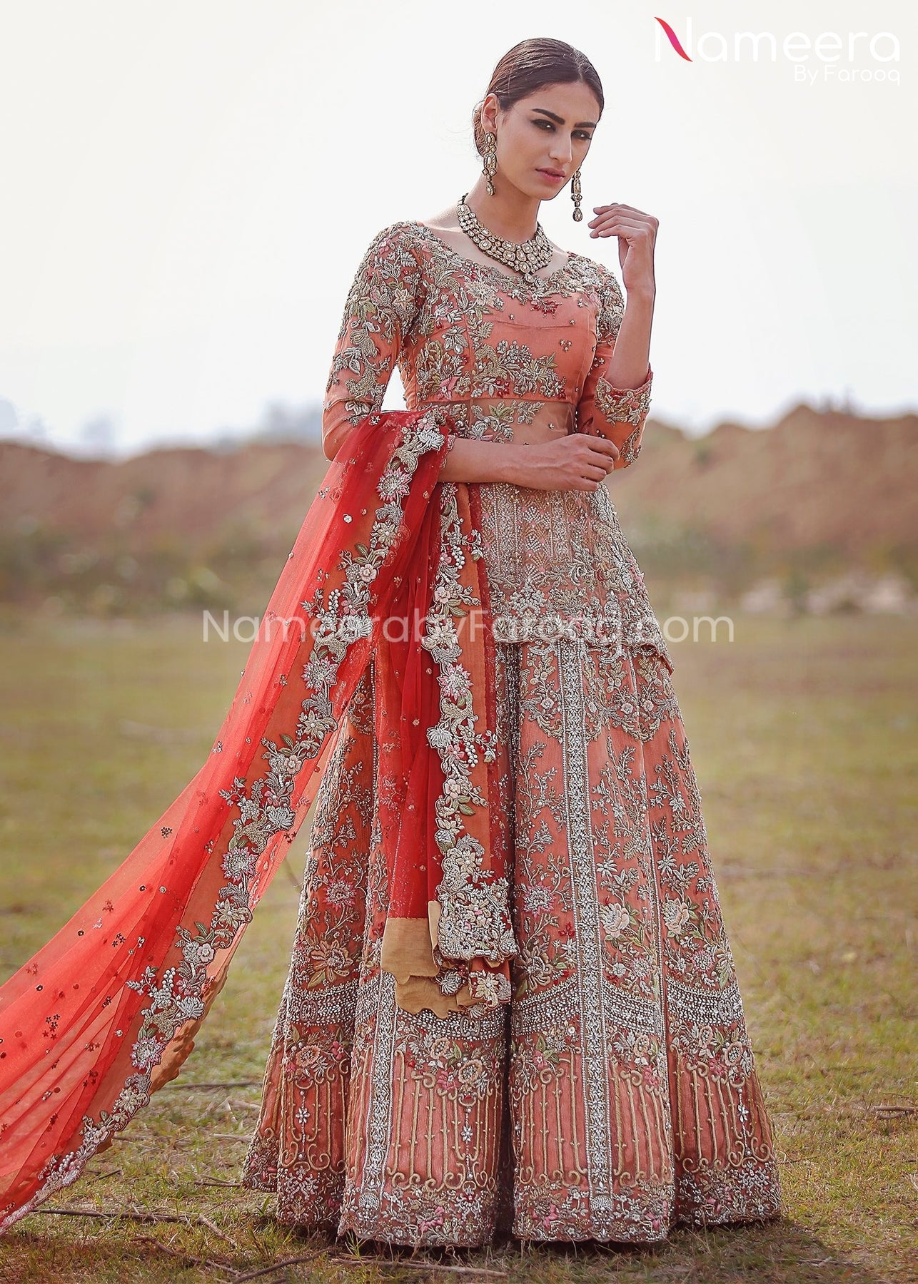 Buy Latest Bridal Dress Pakistani For Wedding 2021 Online Nameera By Farooq 5901