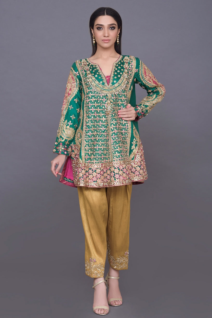 Buy Latest Chiffon Party Shirt with Trouser Online – Nameera by Farooq