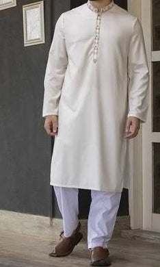 shalwar kameez design for man white