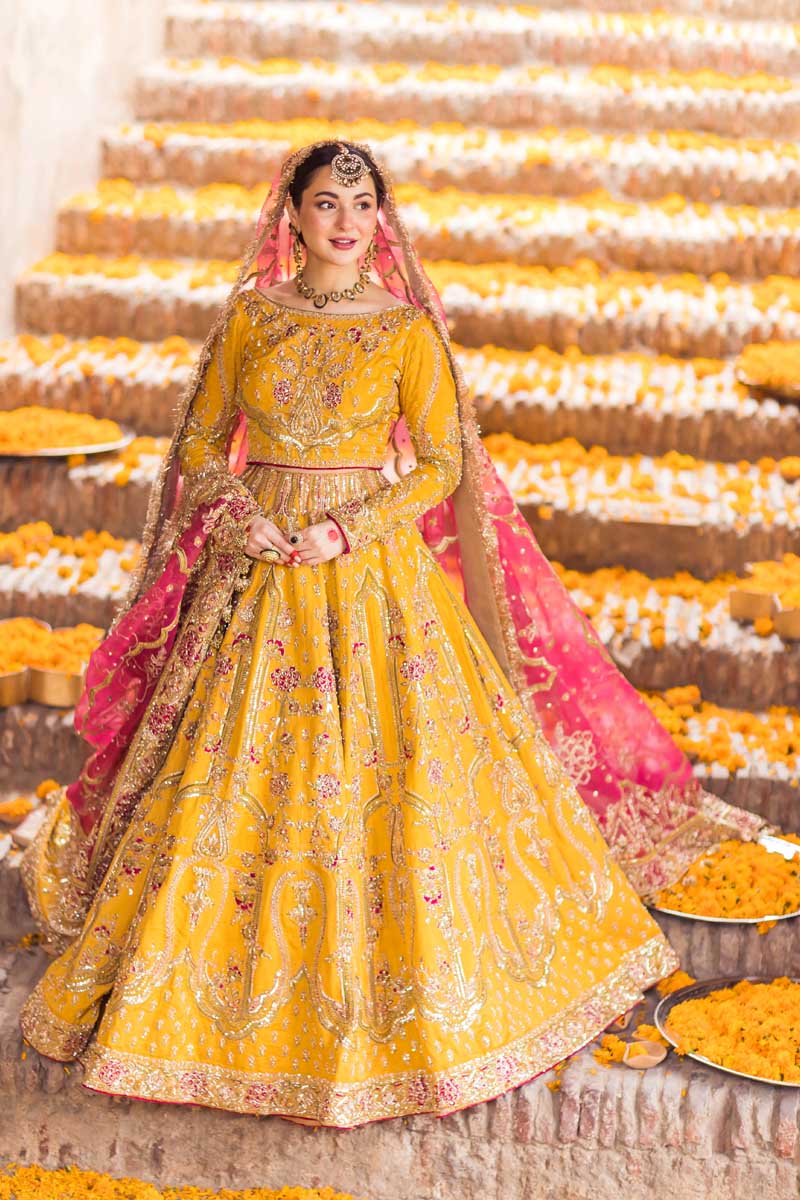 Pakistani Designers Mehndi Dresses