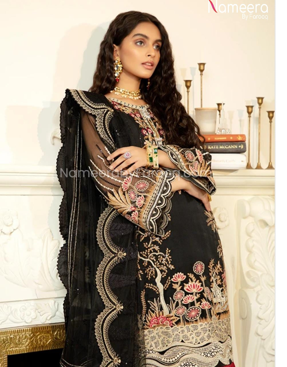 Pakistani Black Net Dress Online for Party 2021 Latest Design – Nameera ...