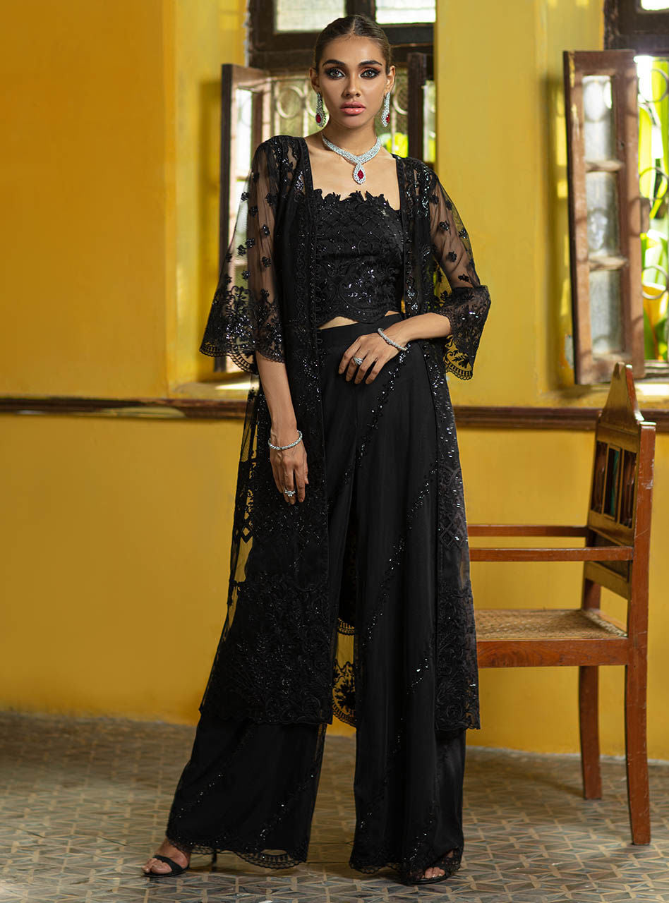 Pakistani Gown Dress In Black Color By Designer Online 2021 – Nameera ...