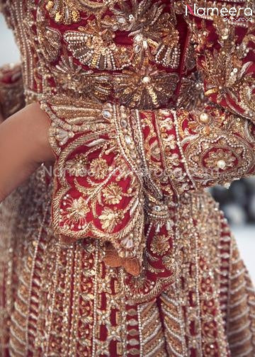 Latest Pakistani Lehenga Bridal with Choli for Wedding Online – Nameera ...