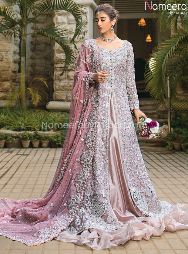 Buy Latest Pakistani Raw Silk Lehenga Dress for Bride 2021 – Nameera by ...