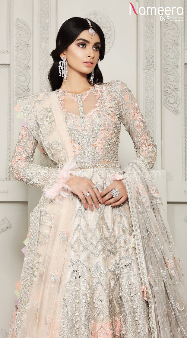 Buy Pakistani Walima Bridal Dress with Embroidery Online 2021 – Nameera ...