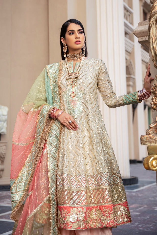 Buy Pakistani Wedding Party Gharara Suit Online Nameera By Farooq 1734