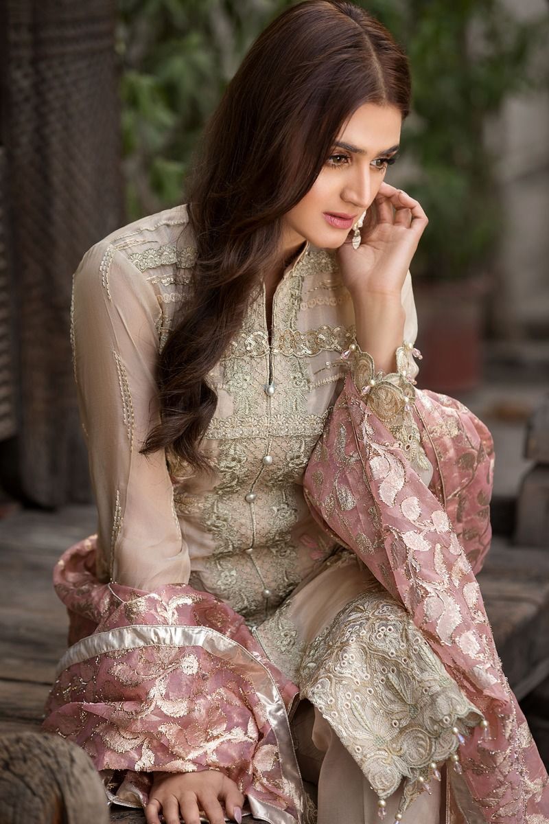 Pakistani Chiffon Dresses Top Designers With Embellishments Nameera By Farooq 3967