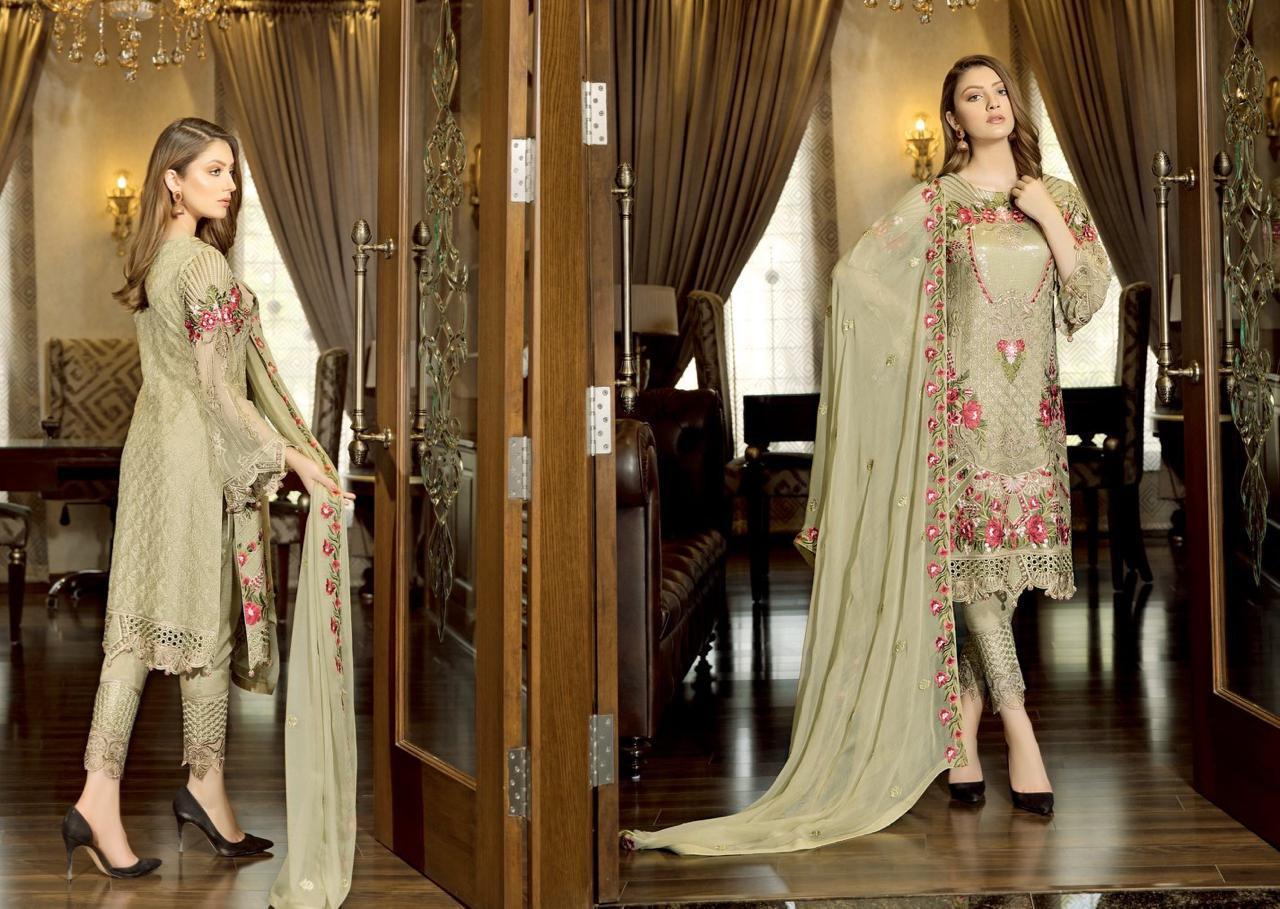 Pakistani Designer Wedding Walima Party Dress For Women Nameera By Farooq 