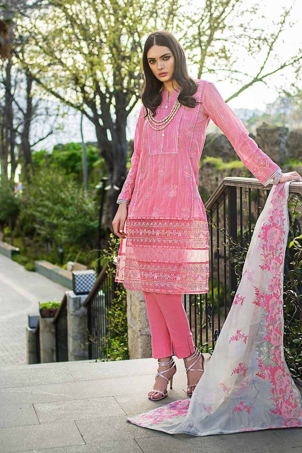Pakistani Eid dresses embroidered with threads Nameera by Farooq
