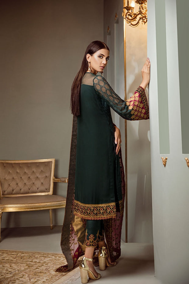 Pakistani Fancy Dresses With Lavish Embroidered Panels Nameera By Farooq