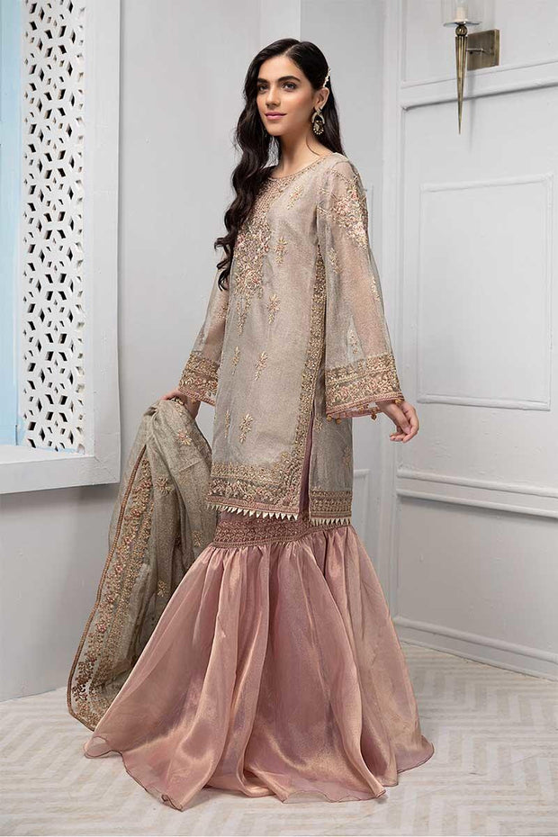 Pakistani Gharara Dresses With Zari Embroidery Nameera By Farooq 