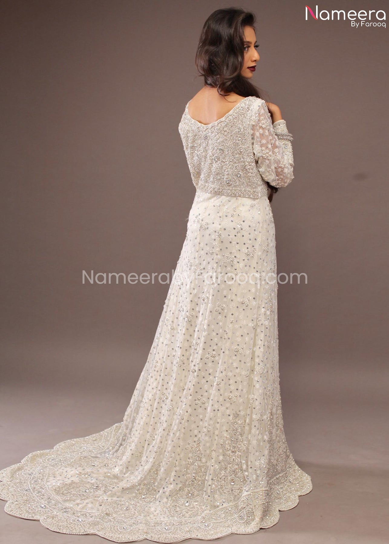 Buy Royal Pakistani Bridal Maxi Dress For Wedding Online Nameera By Farooq 