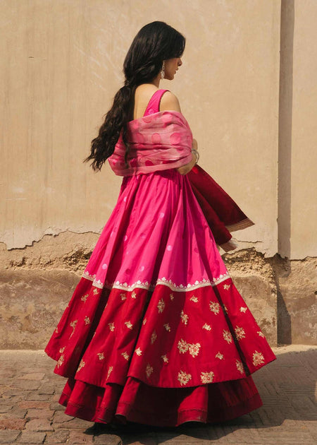 Deisgner Traditional Pink Frock Lehenga Pakistani Eid Dresses – Nameera ...