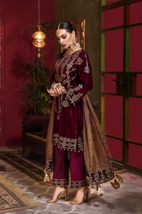 pakistani velvet dresses