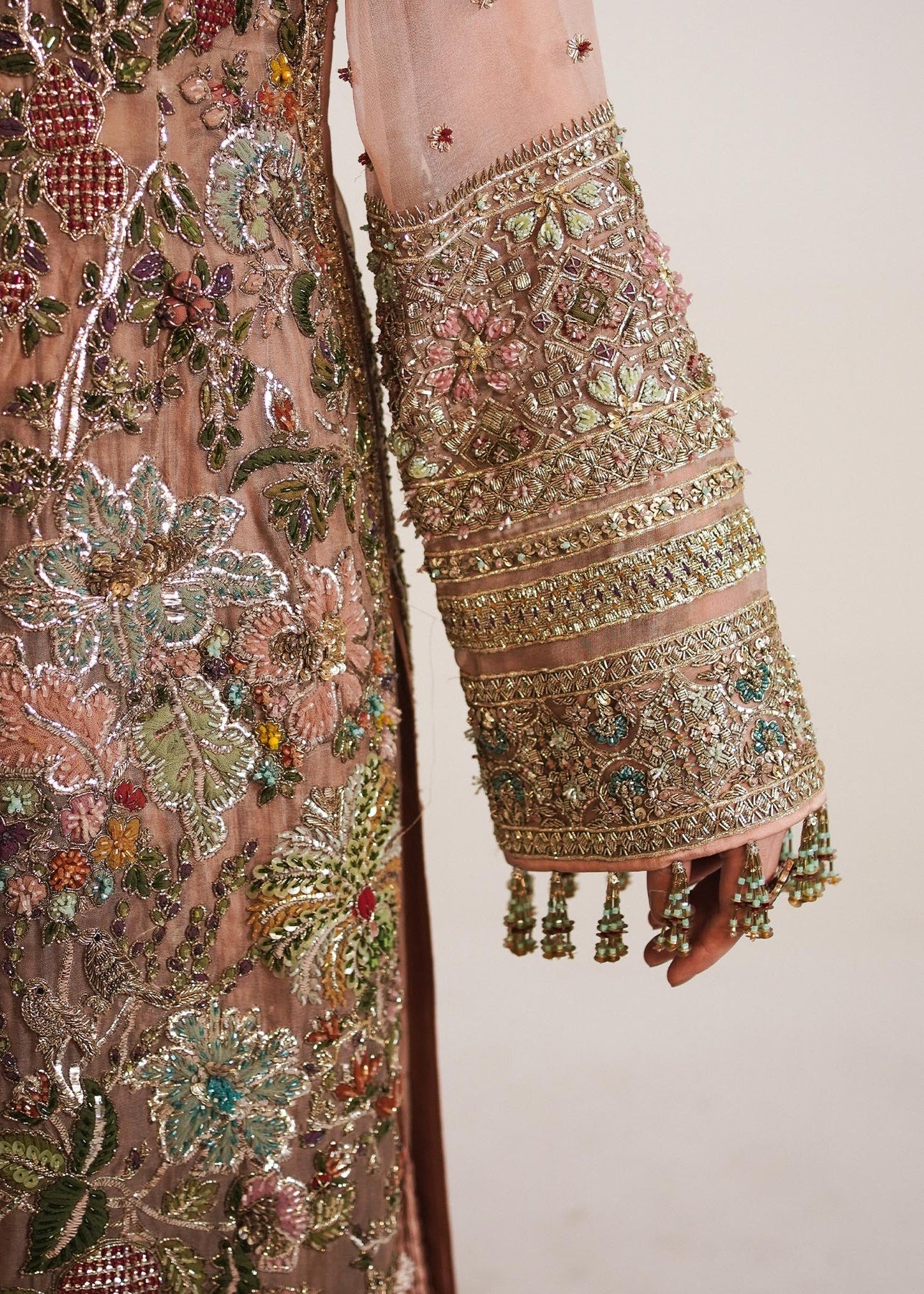 Wedding Sharara and Organza Jacket Pakistani Dress – Nameera by Farooq