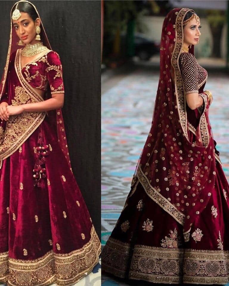 Indian Traditional Hot Maroon Bridal Lehenga Choli 2019 B1970