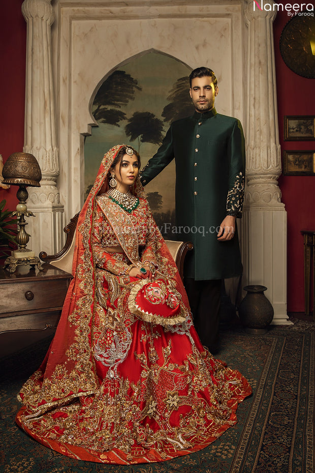 Black Sherwani With Red Lehenga | ubicaciondepersonas.cdmx.gob.mx