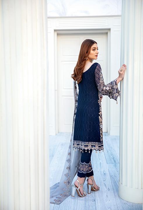 dark blue pakistani dresses