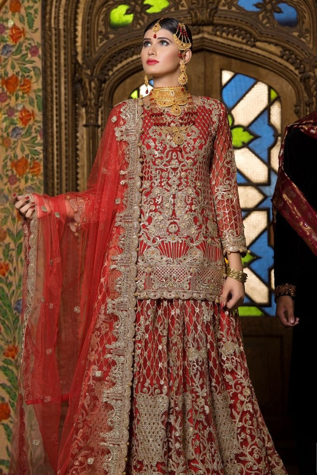 Indian Red Bridal Wear Traditional Indian Dress Online – Nameera by Farooq