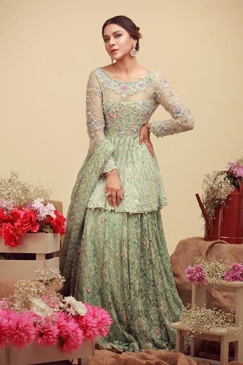 Mint Green Pakistani Dress Online Store ...