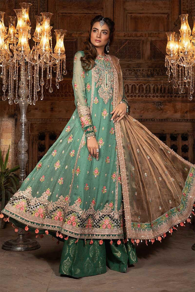 Stylish Pakistani dresses with multi style work – Nameera by Farooq