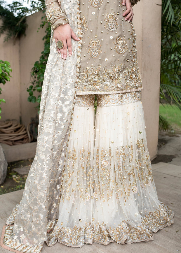 white and gold nikkah dress