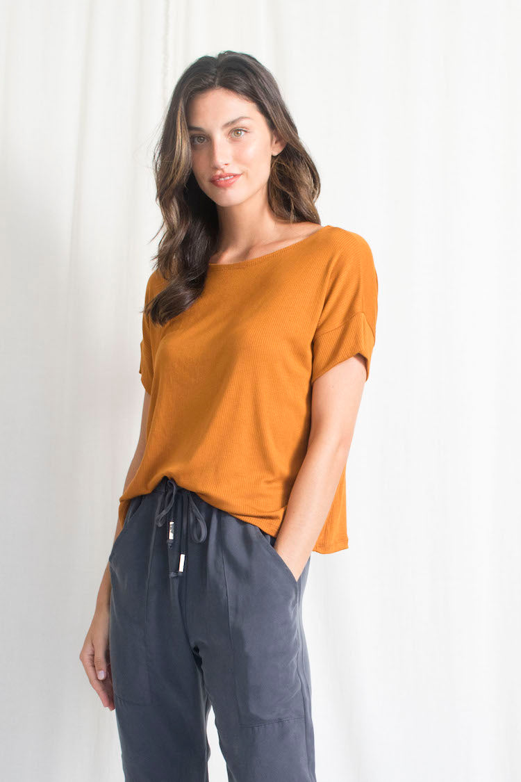 FINAL SALE: Soft Boxy T - Caramel