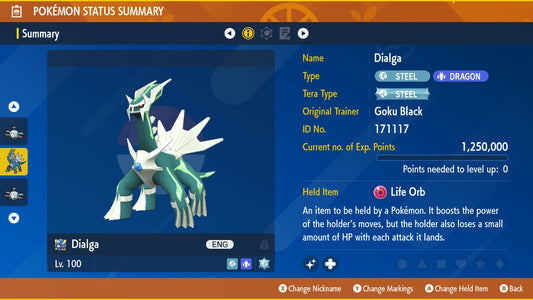 Shiny/Non-shiny Giratina 6IV/EV Legends Arceus 100% Legal 