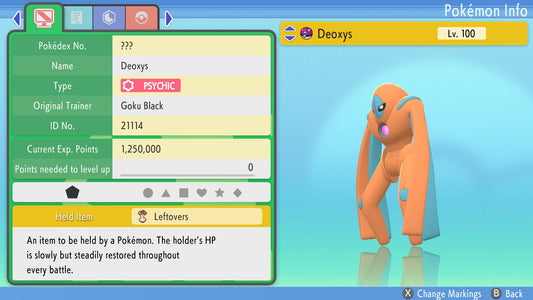 Pokemon Brilliant Diamond Shining Pearl DEOXYS 6IV Shiny BR + Masterball