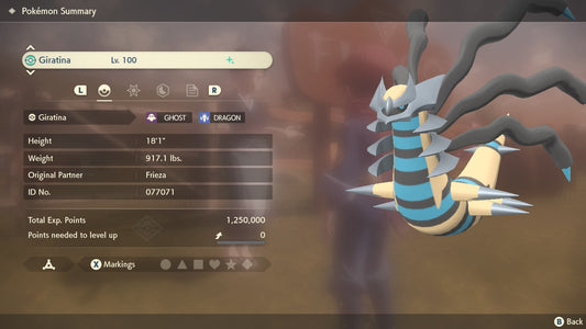 Shiny Giratina ✨ 6IV Legendary Max Stats ✨Pokemon Legends Arceus