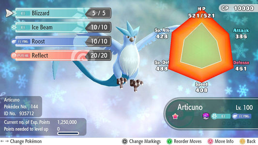 Pokemon Sword and Shield Shiny Articuno 6IV Competitively Trained