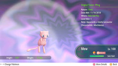 Pokemon Let's Go Pokeball Plus Mew 6IV-AV Trained – Pokemon4Ever